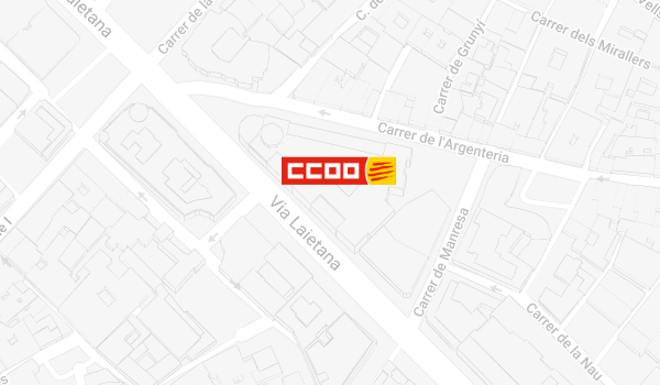 Mapa de CCOO Catalunya a Barcelona
