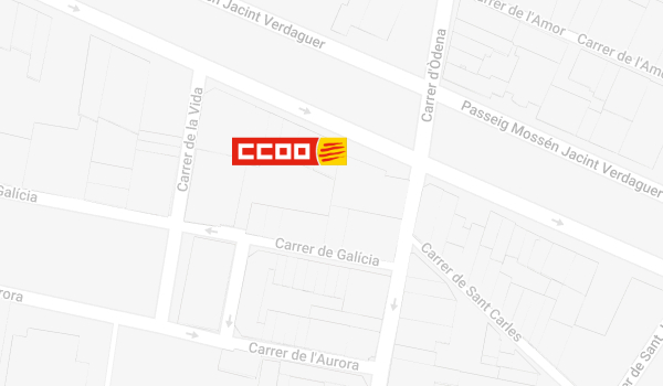 Mapa de situació de CCOO a Igualada